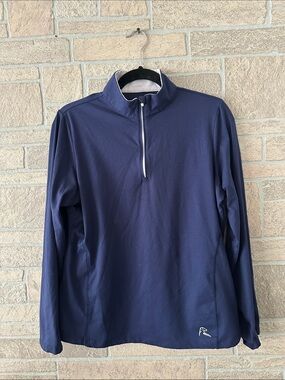 Rhoback Women's Q-Zip Pullover Navy Blue Large